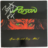 Bret Michaels Signed Poison Open Up and Say... Ahh! Album Vinyl Beckett COA Proof Autographed