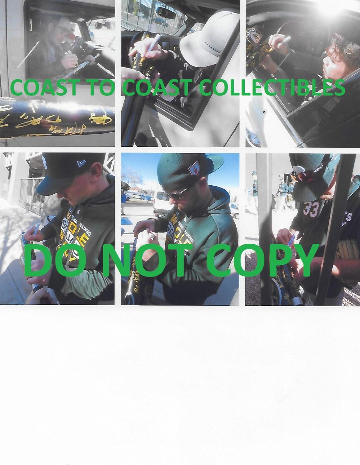 2019 Oakland Athletics, A's team signed autographed Baseball Bat, COA with the proof photos will be included.