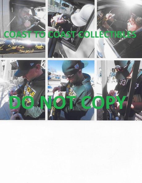 2019 Oakland Athletics, A's team signed autographed Baseball Bat, COA with the proof photos will be included.