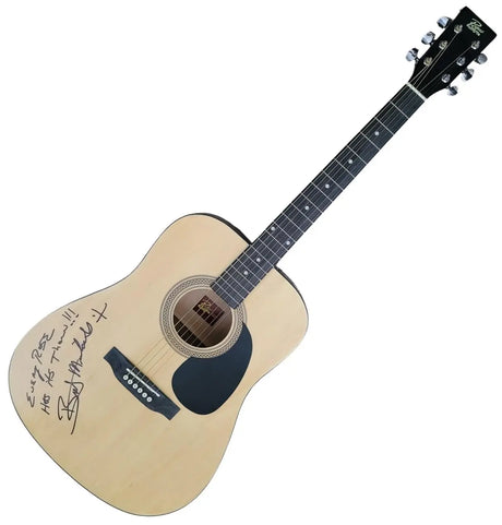 Bret Michaels Poison Signed Full Size Acoustic Guitar COA Proof Autographed