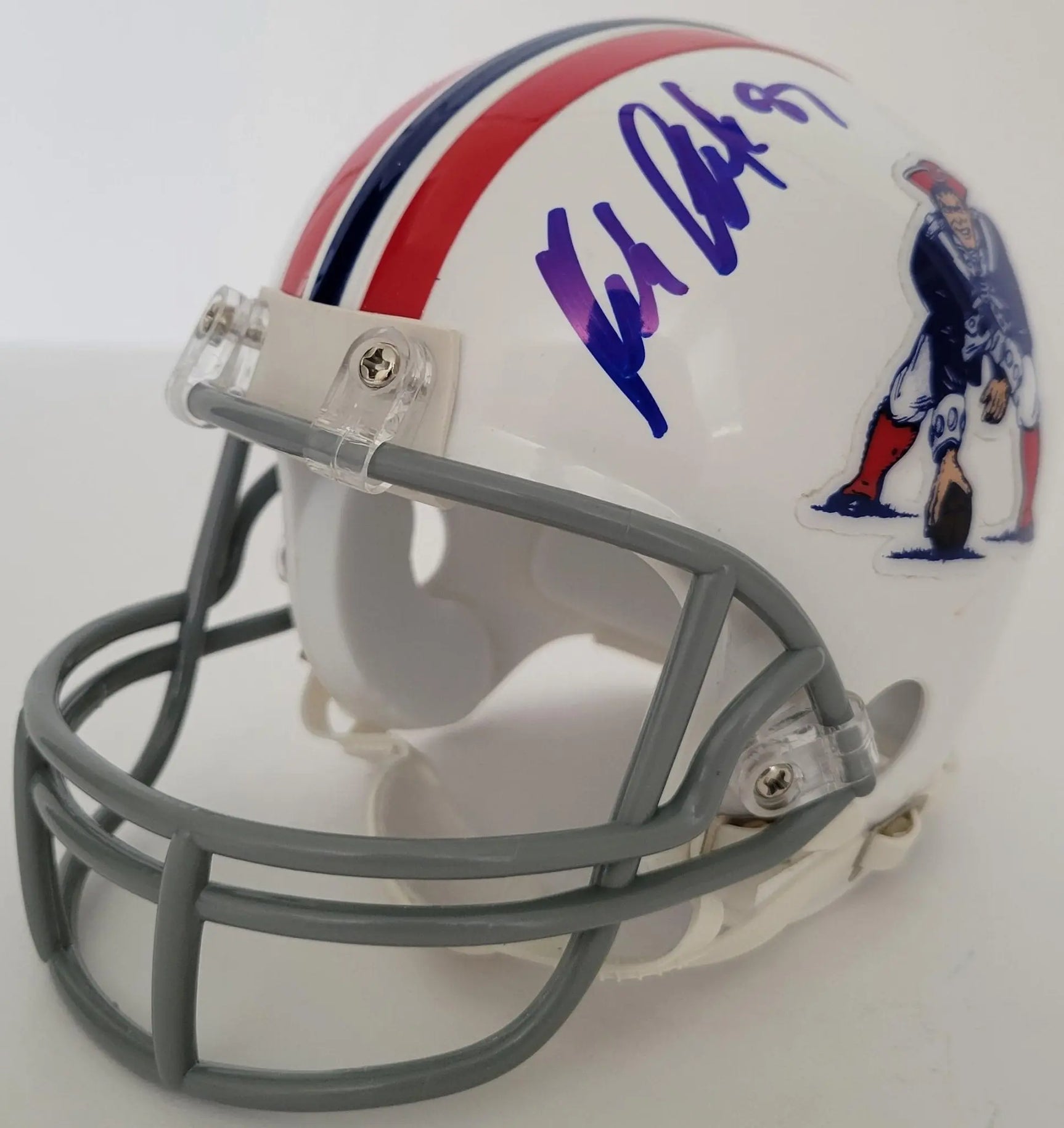 Rob Gronkowski Signed New England Patriots Football Mini Helmet Proof Autographed Throwback
