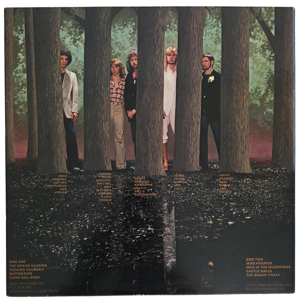 Tommy Shaw & James Young Signed Styx The Grand Illusion Album COA Proof Autographed Vinyl Record