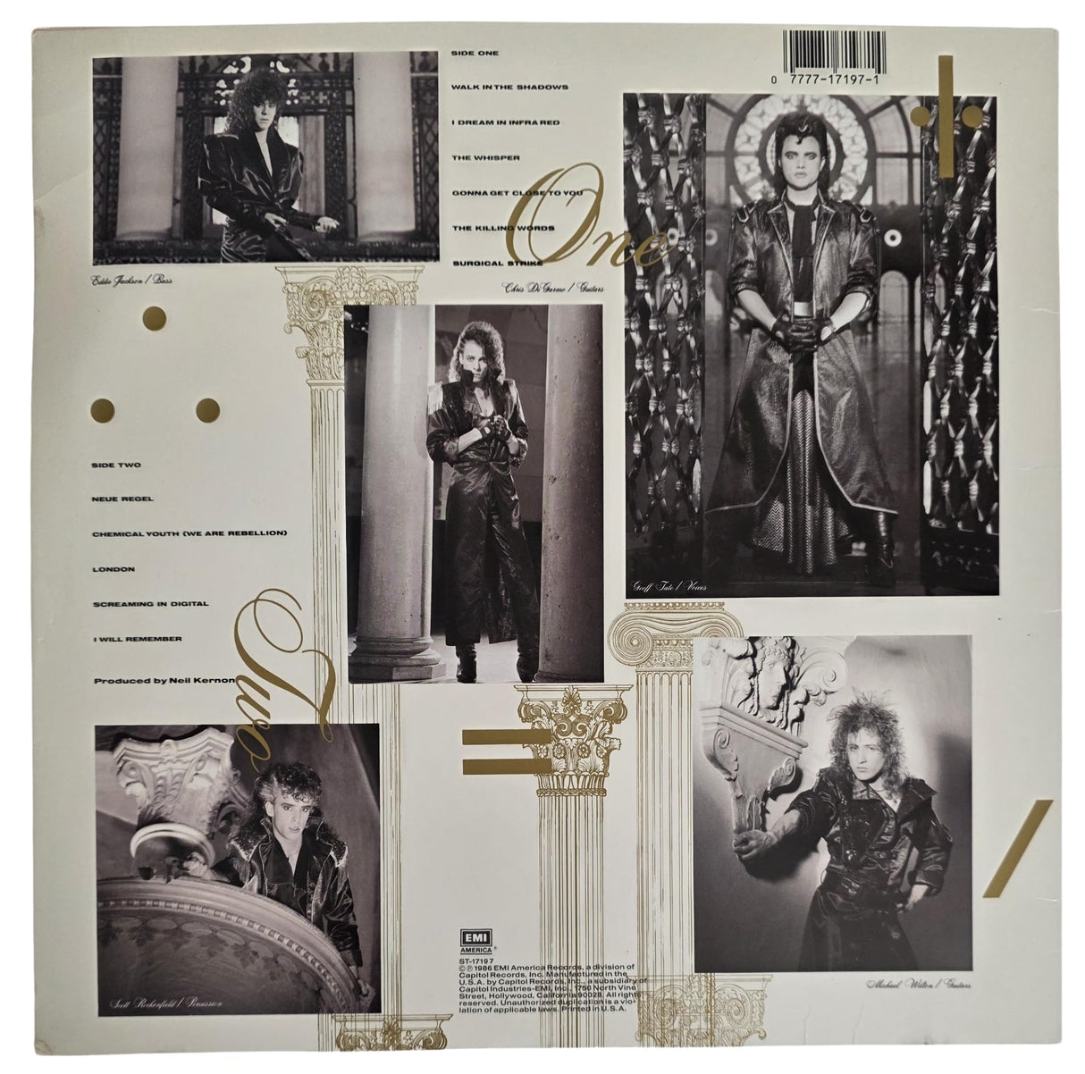 Geoff Tate Signed Queensryche Rage for Order Album COA Proof Autographed Vinyl Record Michael Wilton