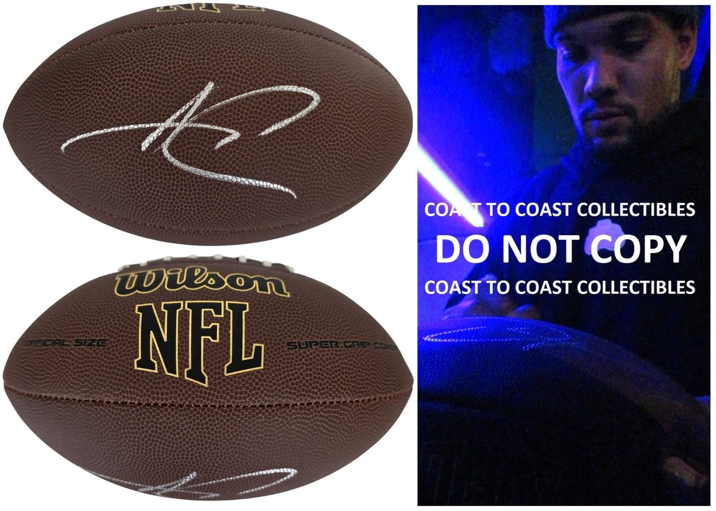 James Connor Signed Football COA Proof Autographed Steelers Arizona Cardinals Pitt