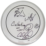 Collective Soul Band Signed 12'' Drumhead COA Proof Autographed Ed Roland Dean Roland Will Turpin