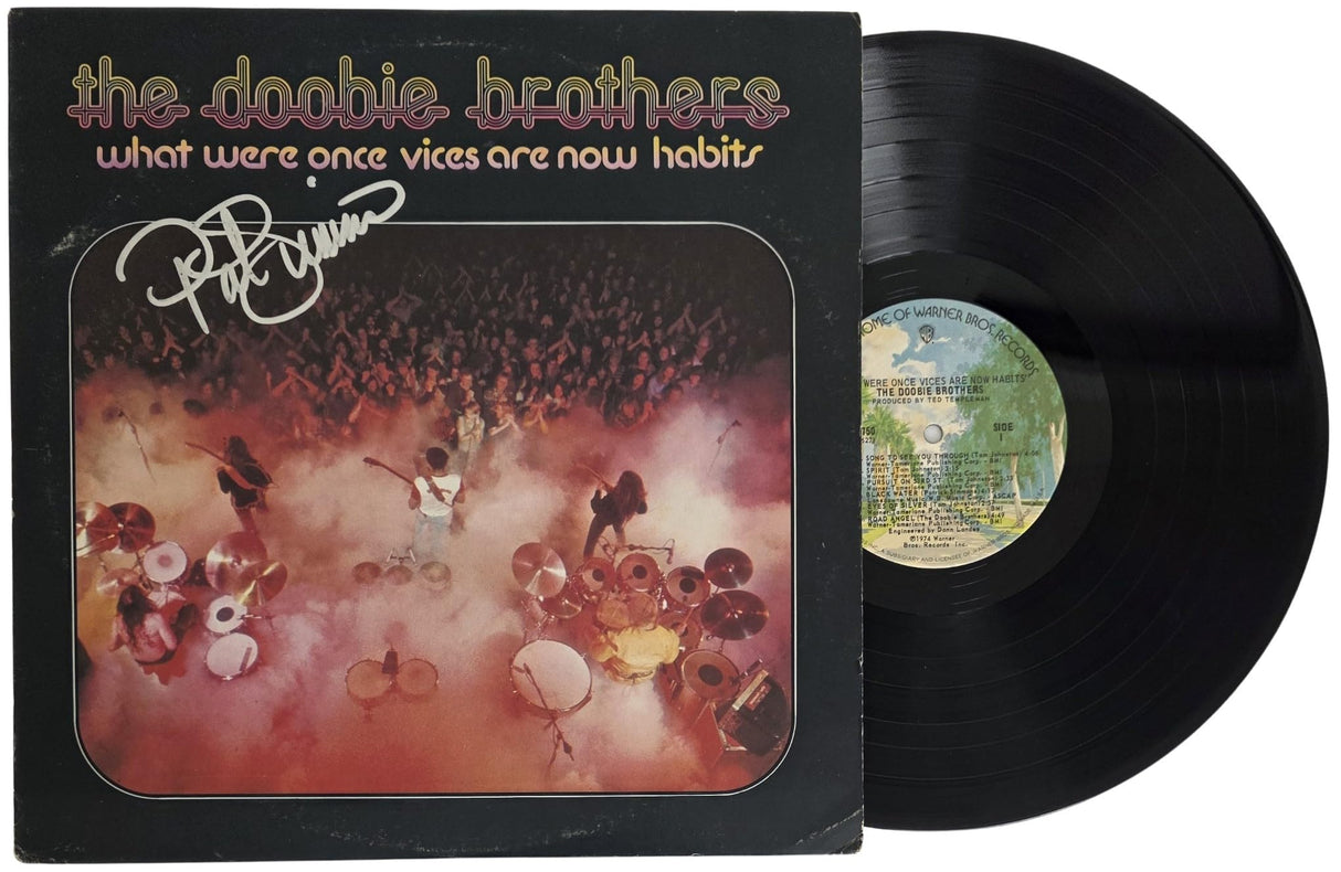 Patrick Simmons Signed The Doobie Brothers What Were Once Vices Are Now Habits Album COA Proof Autographed Vinyl Record