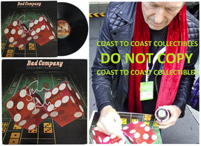 Simon Kirke Signed Bad Company Straight Shooter Album COA Exact Proof Autographed Vinyl Record