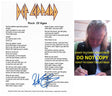 Rick Savage Signed Def Leppard Rock of Ages Lyrics Sheet COA Proof Autographed