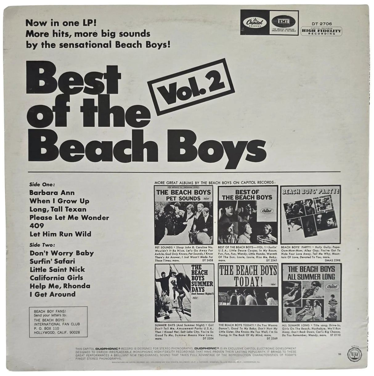 Mike Love Signed Best of the Beach Boys Vol 2 Album COA Proof Autographed Vinyl Record