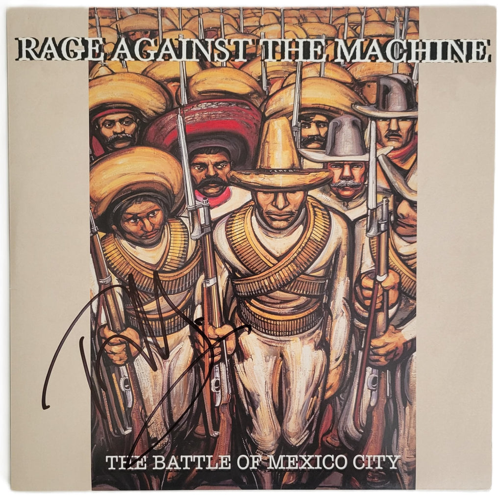 Tom Morello Signed Rage Against the Machine The Battle of Mexico City Album Proof Vinyl Record Autographed