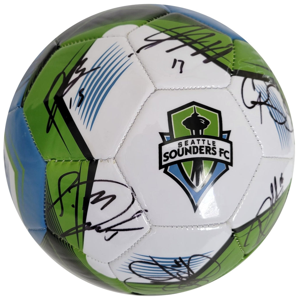 2024 Seattle Sounders FC Team Signed Logo Soccer Ball Proof COA Autographed