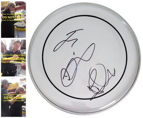 The Struts Band Signed 10'' Drumhead COA Proof Autographed Luke Spiller Jed Elliott Gethin Davies.