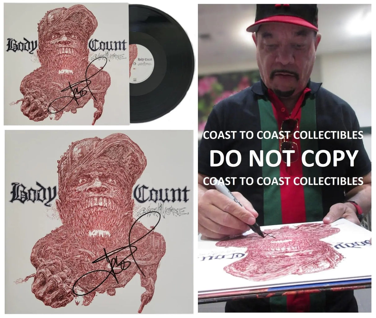 Ice T Signed Body Count Carnivore Album COA Exact Proof Autographed Vinyl Record