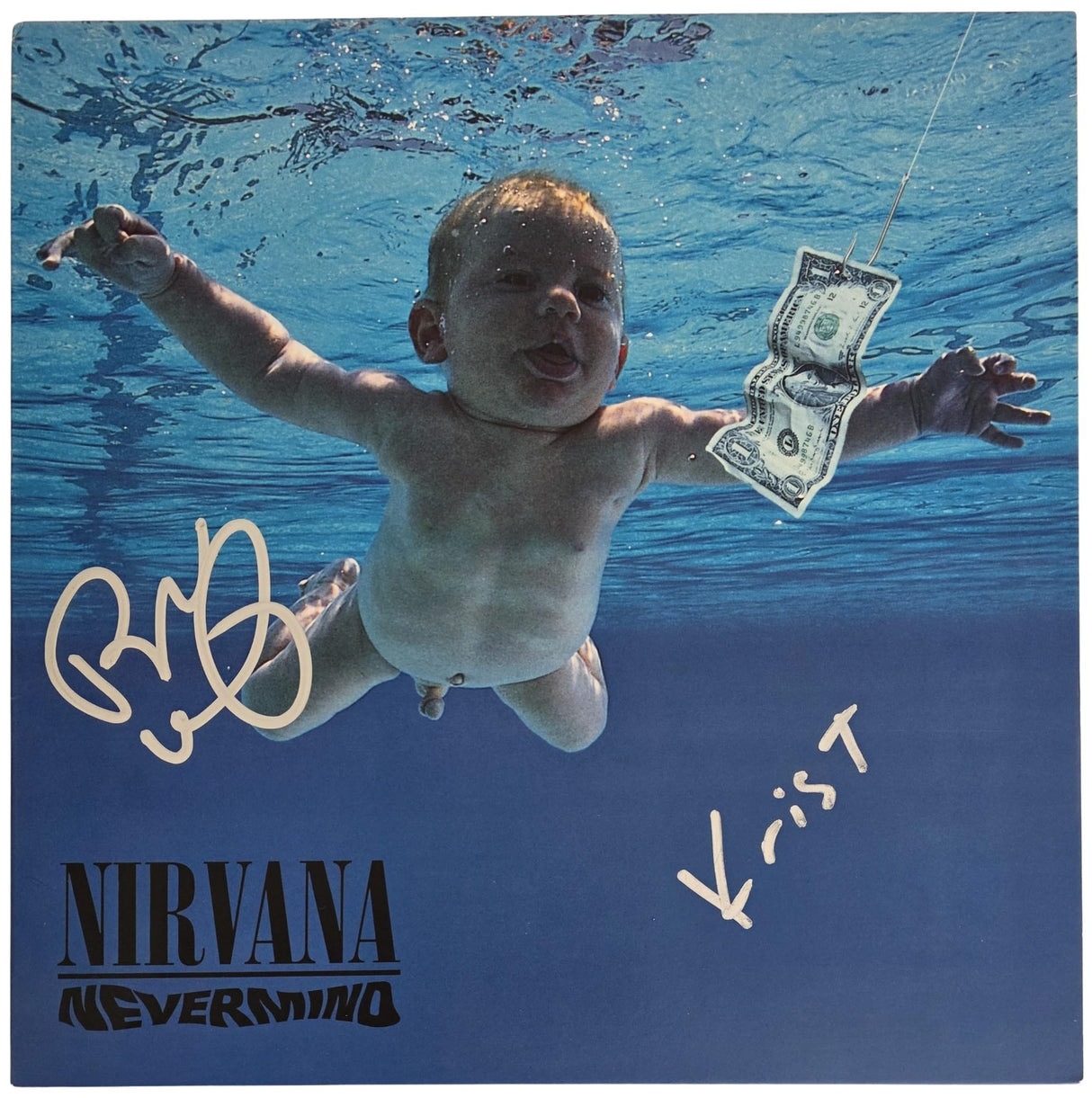 Krist Novoselic Signed Nirvana Nevermind Album COA Proof Autographed Vinyl Record Butch Vig
