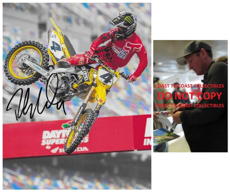 Ricky Carmichael Signed 8x10 Photo COA Proof Autographed Supercross Motocross Rider