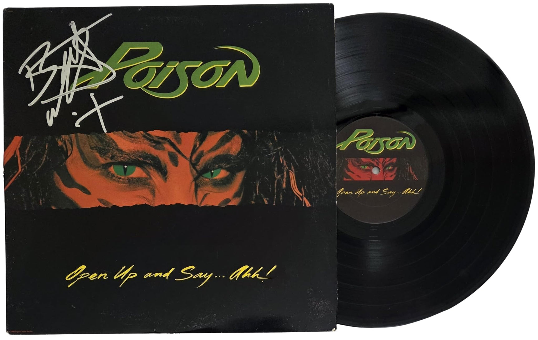 Bret Michaels Signed Poison Open Up and Say... Ahh! Album COA Proof Autographed Vinyl Record