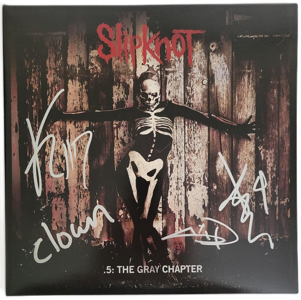 Slipknot Metal Band Signed 5 The Gray Chapter Album COA Exact Proof Autographed Vinyl Record