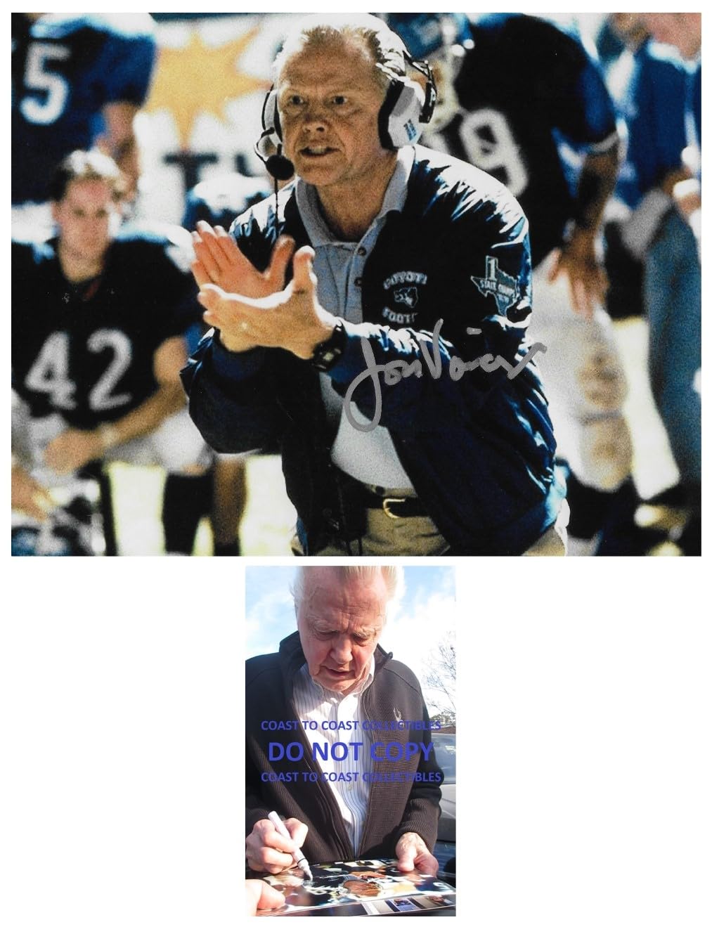 Jon Voight Varsity Blues Bud Kilmer Signed Coyotes 8x10 Photo COA Proof Autographed