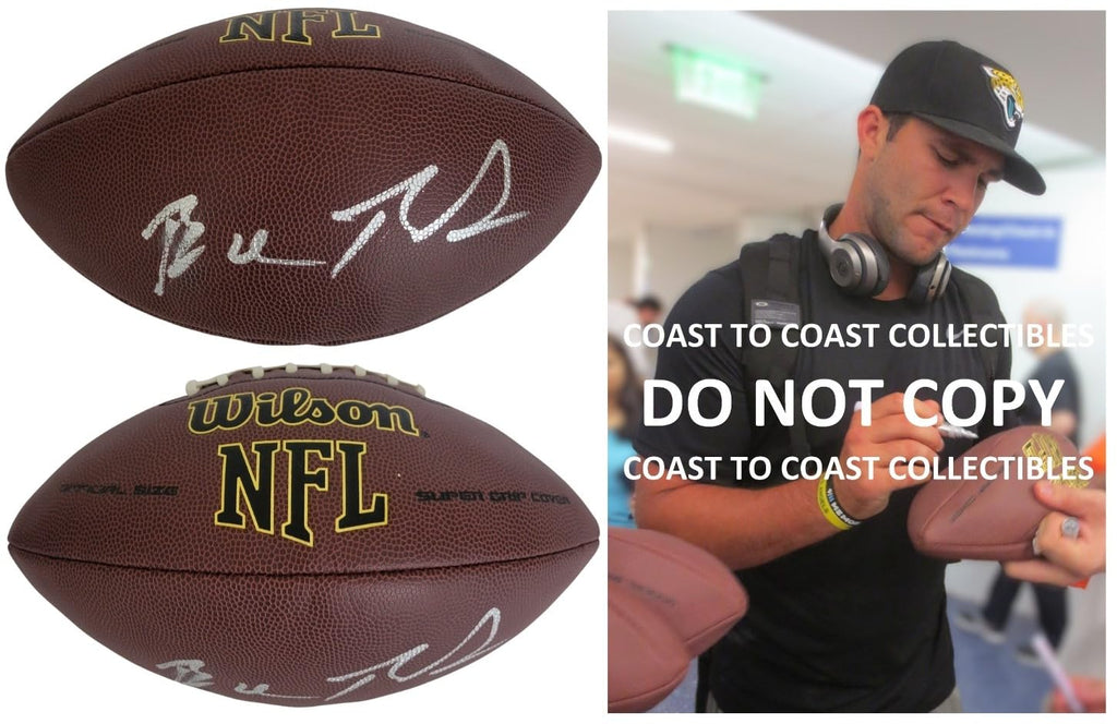 Blake Bortles Signed Football COA Proof Jacksonville Jaguars Central Florida