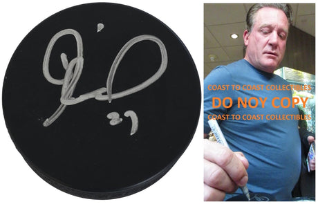 Jeremy Roenick Signed Hockey Puck COA Proof Sharks Coyotes Blackhawks Autographed