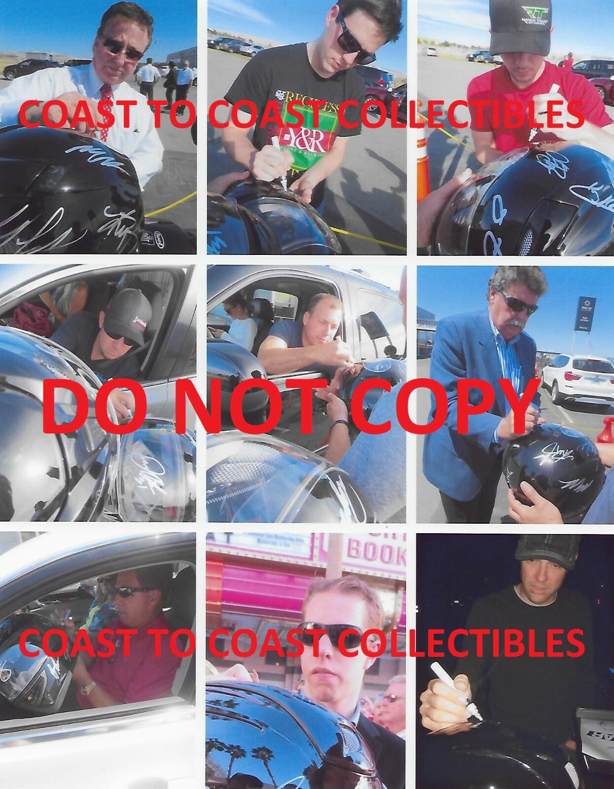 Jeff Gordan Jimmie Johnson plus lots more Signed Full Size Helmet COA Proof Autographed Nascar Drivers