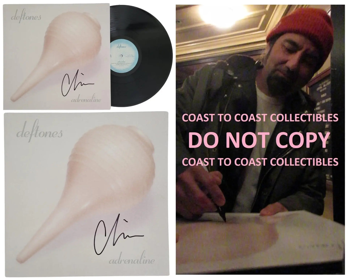 Chino Moreno Signed Deftones Around Adrenaline Album Proof Autographed Vinyl Record