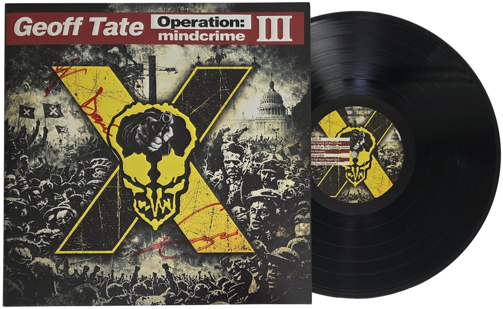 Geoff Tate Signed Queensryche Operation Mindcrime III Album COA Proof Autographed Vinyl Record