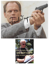 Fred Dryer Hunter signed Sgt Rick Hunter 8x10 photo Proof COA autographed STAR.