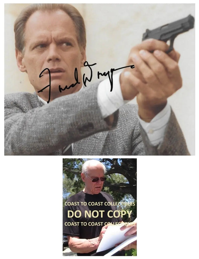 Fred Dryer Hunter signed Sgt Rick Hunter 8x10 photo Proof COA autographed STAR.