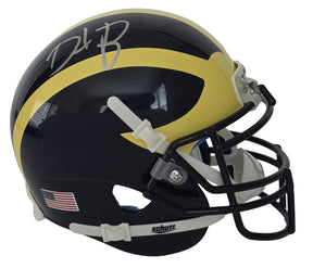 Dave Portnoy Signed Michigan Mini Football Helmet COA Proof Barstool Sports Autographed Michigan Wolverines
