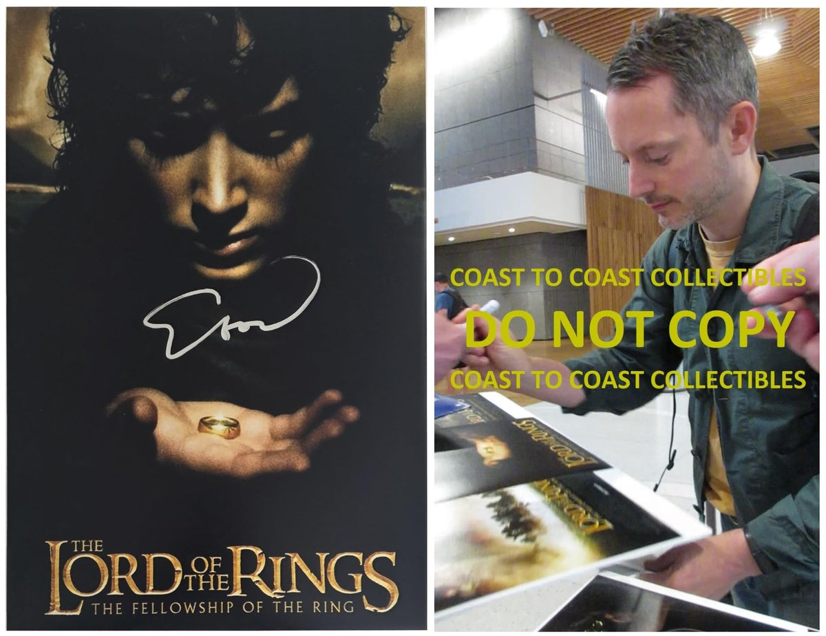Elijah Wood Signed Lord Of The Rings 12x18 Photo Proof Autographed Frodo Baggins Poster Star