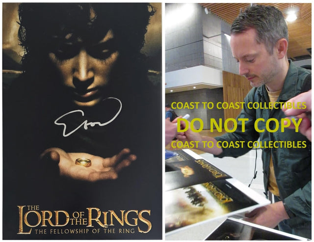 Elijah Wood Signed Lord Of The Rings 12x18 Photo Proof Autographed Frodo Baggins Poster Star