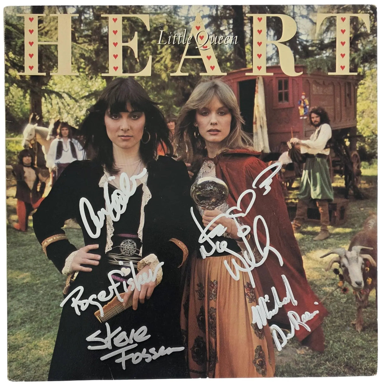 Heart Band Signed Little Queen Album Proof COA Nancy Wilson Ann Wilson Autographed Vinyl Record