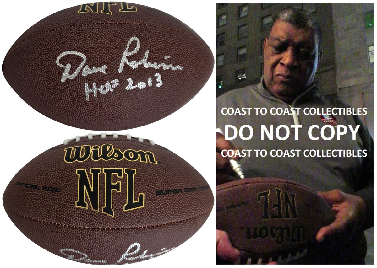 Dave Robinson Signed Football COA Exact Proof Autographed Green Bay HOF Packers