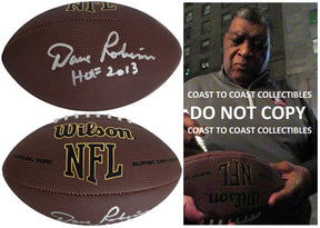 Dave Robinson Signed Football COA Exact Proof Autographed Green Bay HOF Packers