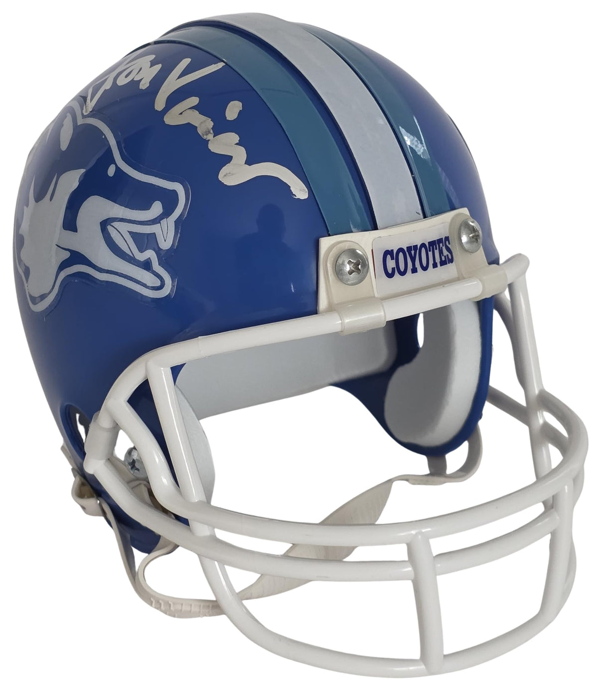 Jon Voight Signed Varsity Blues Texas Coyotes Mini Helmet Proof COA Bud Kilmer STAR