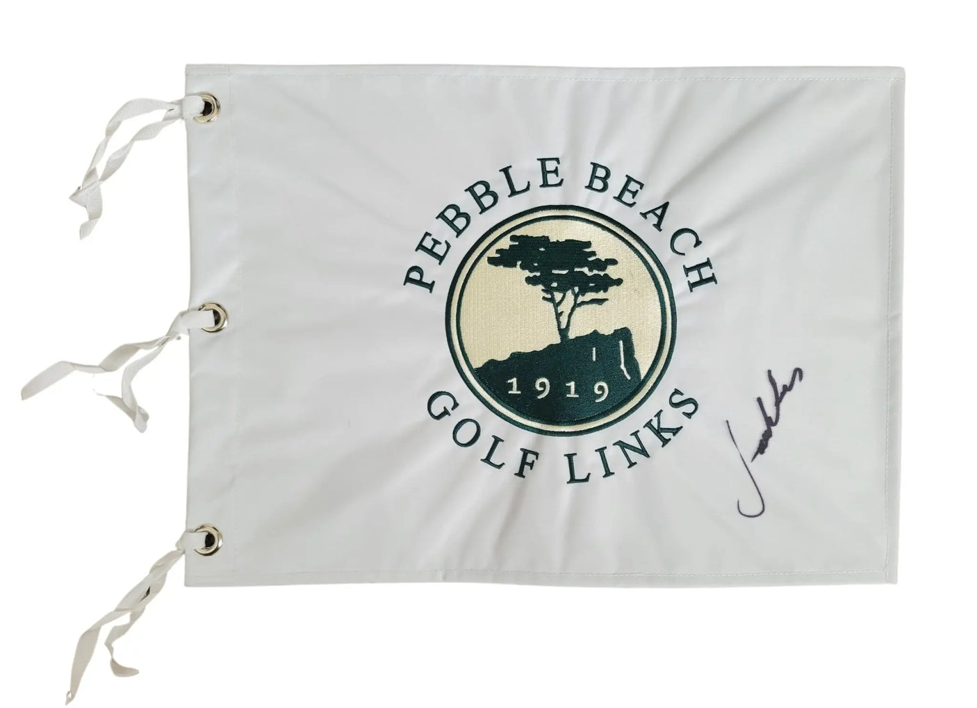 Jordan Spieth Signed Pebble Beach Golf Flag COA Exact Proof Autographed