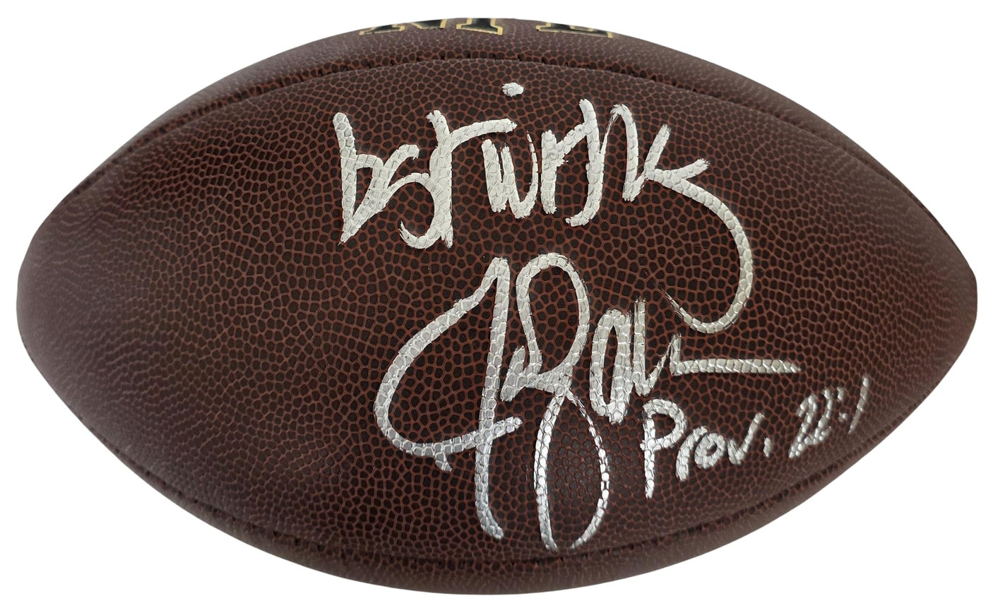 Jim Zorn Signed Football Exact Proof COA Autographed Seattle Seahawks