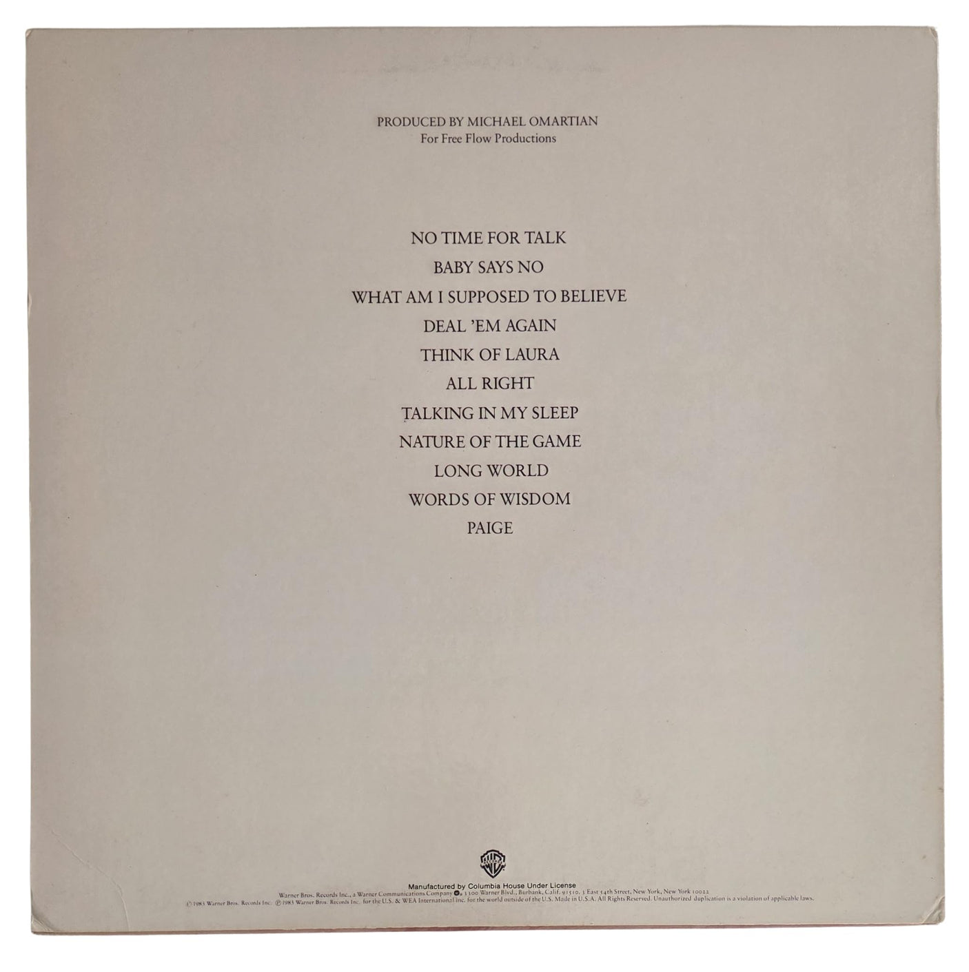 Christopher Cross Signed Another Page Album COA Proof Autographed Vinyl Record