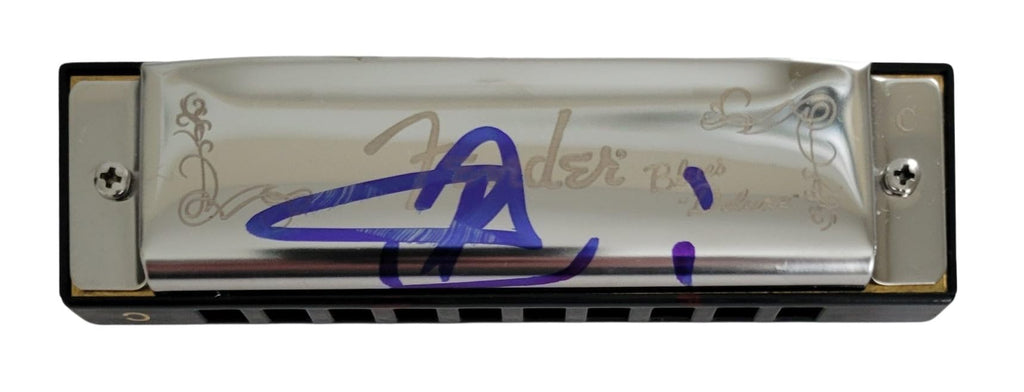 John Popper Blues Traveler Signed Fender Harmonica COA Exact Proof Autographed