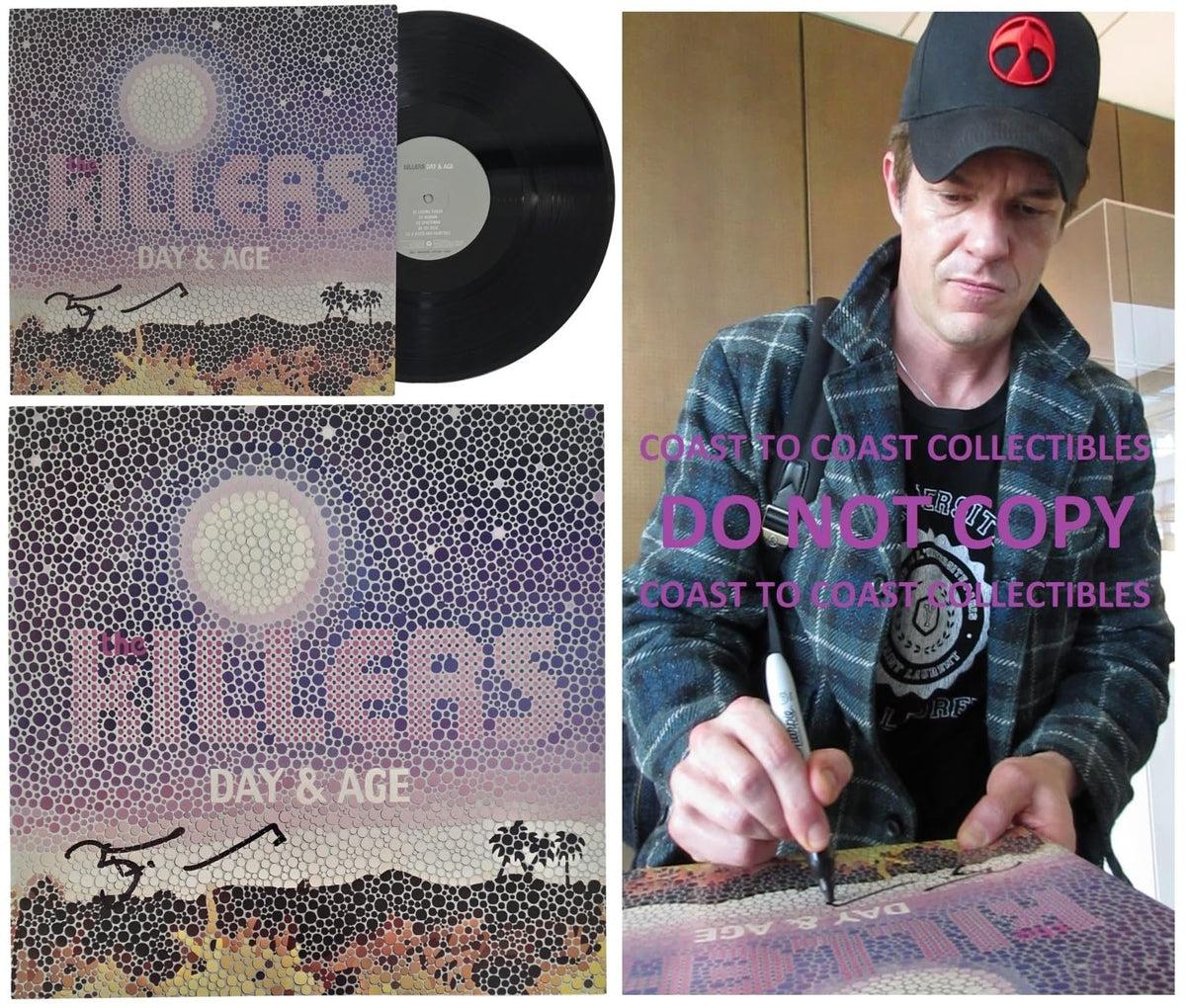 Brandon Flowers Signed The Killers Day & Age Album COA Proof Autographed Vinyl Record