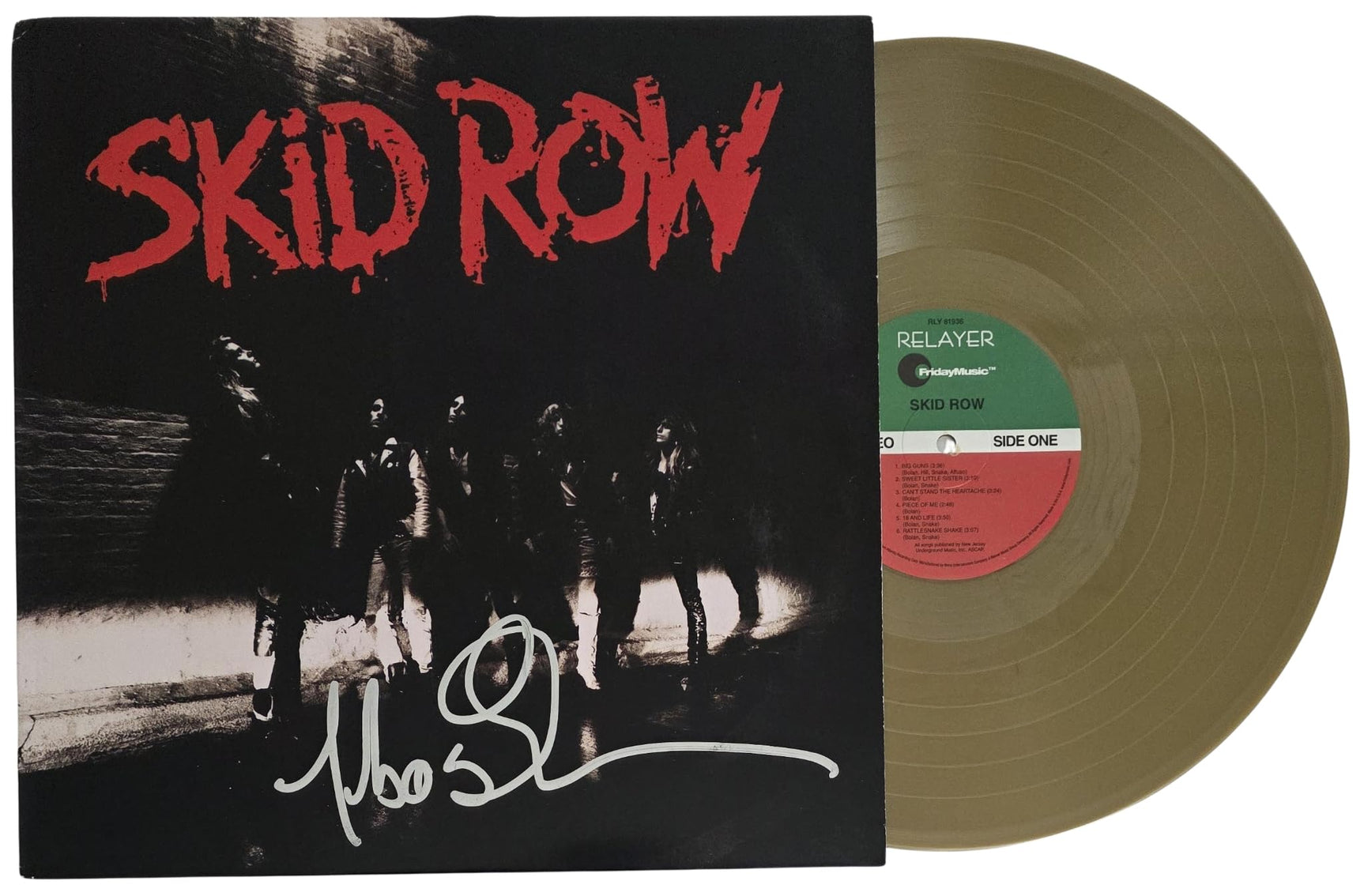 Sebastian Bach Signed Skid Row Album COA Exact Proof Autographed Vinyl Record