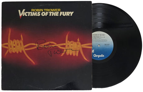 Robin Trower Signed Victims of the Fury Album COA Proof Autographed Vinyl Record