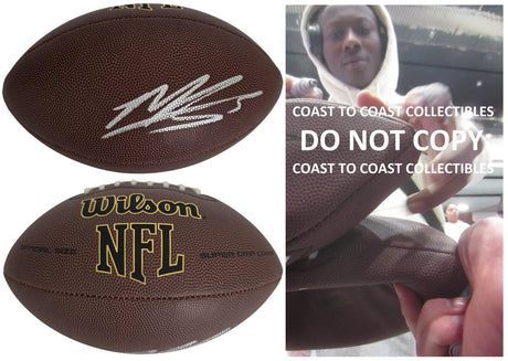 Marquise Brown Signed Football Proof COA Autographed KC Chiefs Cardinals Ravens