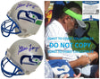 Steve Largent Signed Mini Football Helmet Proof Beckett COA Autographed Seattle Seahawks
