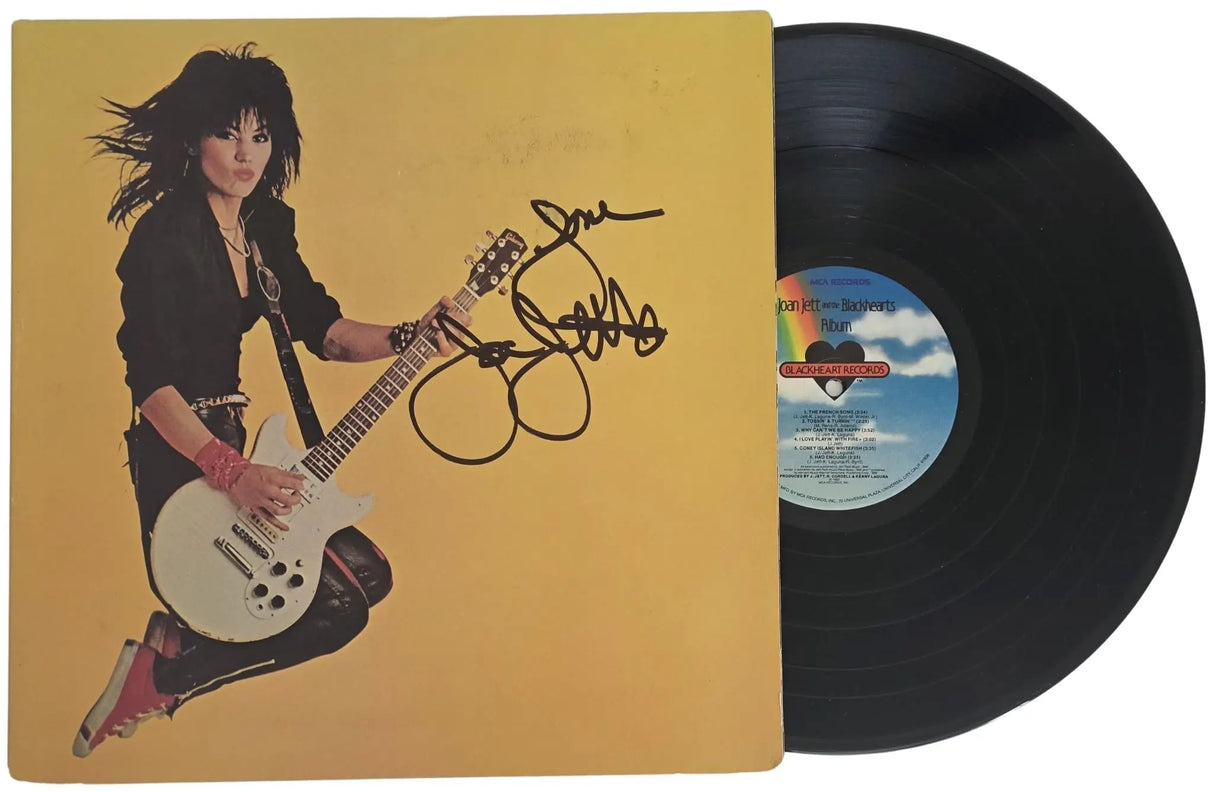 Joan Jett Signed Jett & The Blackhearts Album Proof COA Autographed Vinyl Record