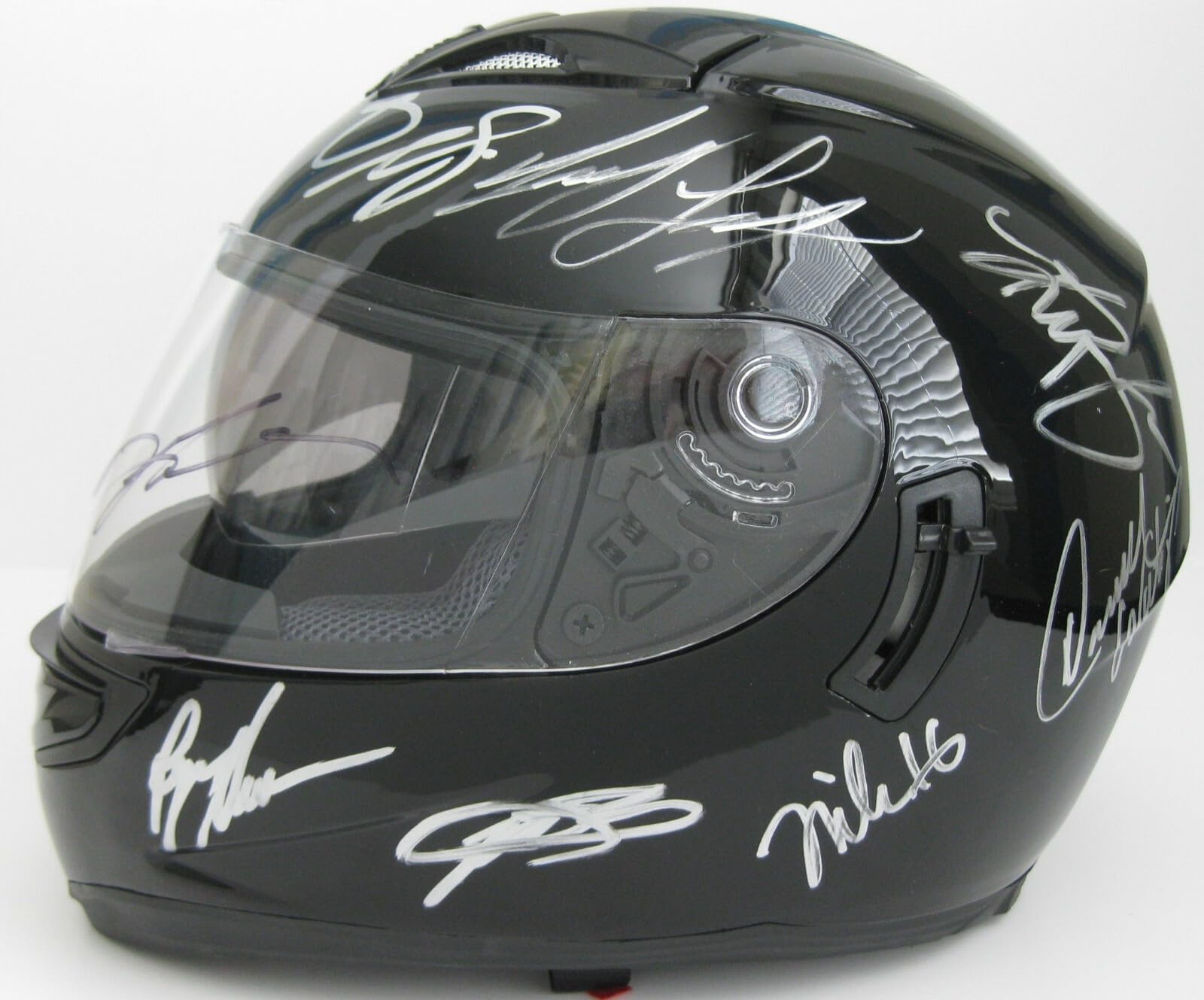 Jeff Gordan Jimmie Johnson plus lots more Signed Full Size Helmet COA Proof Autographed Nascar Drivers
