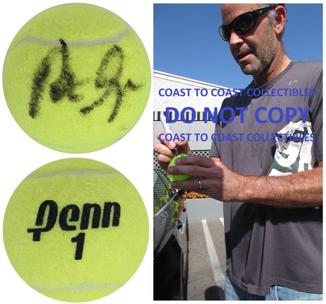 Pete Sampras Signed Tennis Ball COA Exact Proof Autographed HOF Pistol Pete Rare