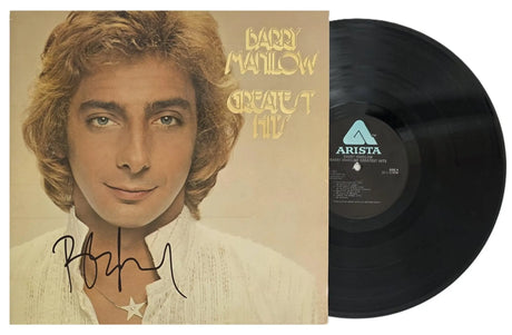 Barry Manilow Signed Greatest Hits Album COA Autographed Vinyl Record Proof