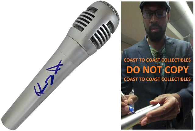 RZA WU Tang Clan Rapper Signed Microphone COA Exact Proof Autographed Mic
